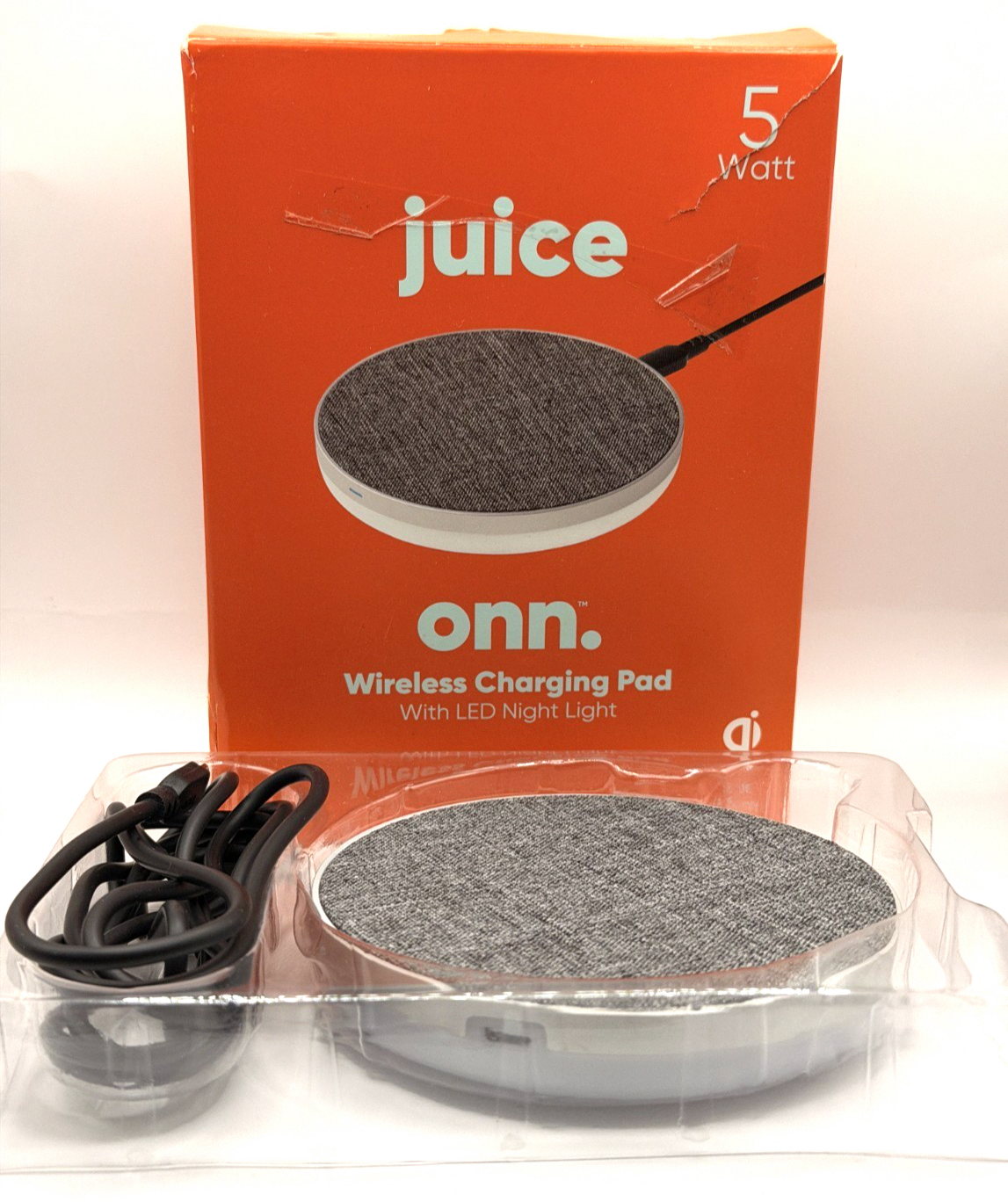 Juice Onn Wireless Charging Pad w/ LED Night Light 5W WIAGRY100012567