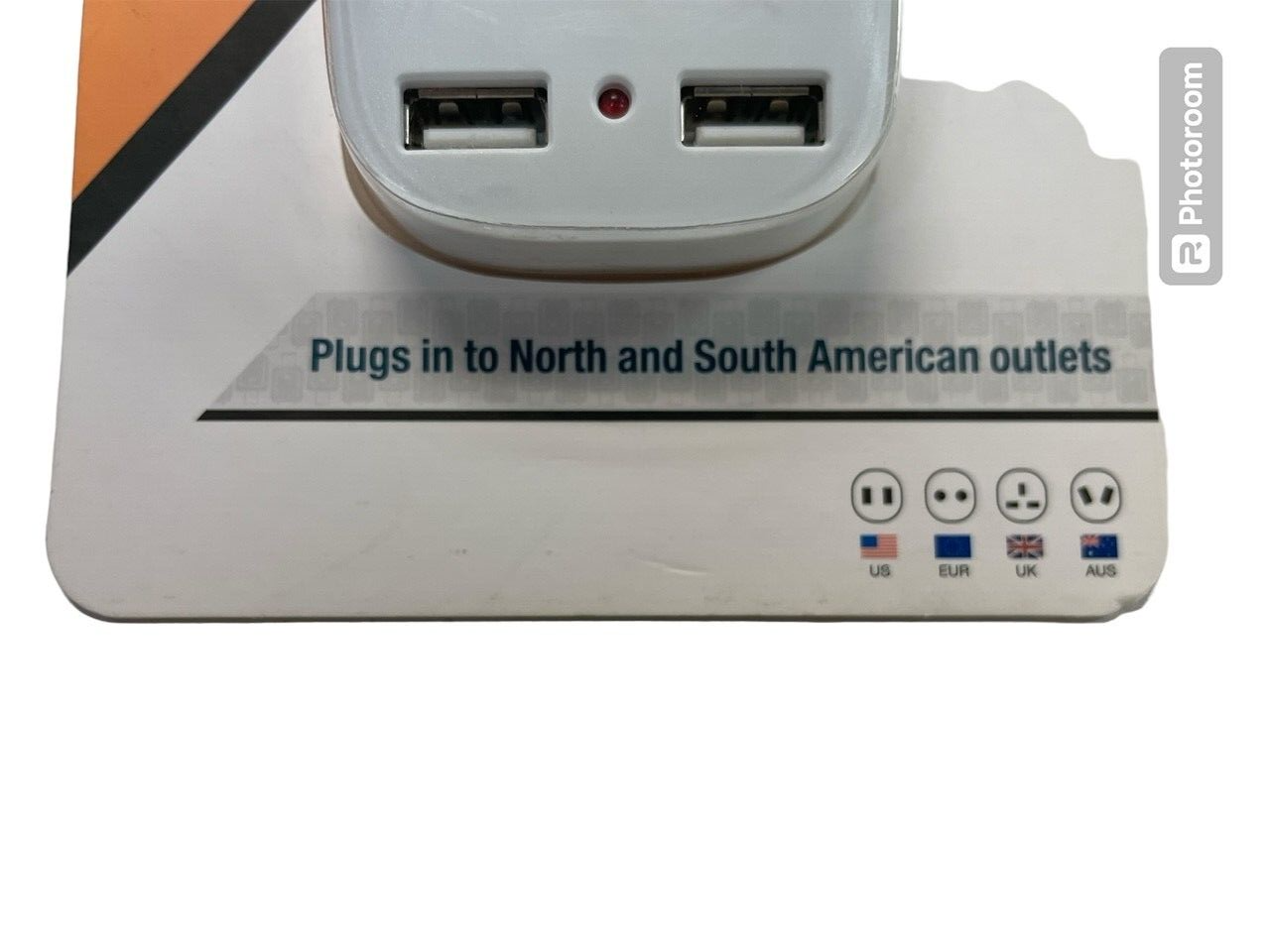 Miami Carry On 3 Prong USA Adaptor w/ 2 USB Ports for North & South America, NEW