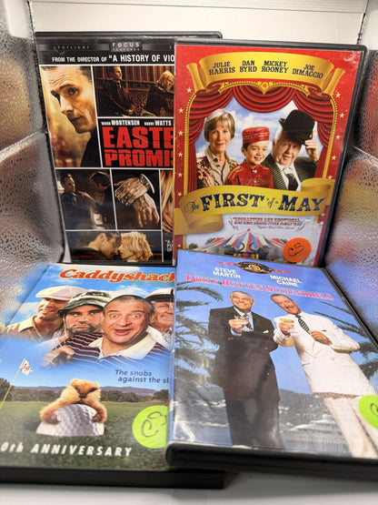 Classic 4-Film DVD Lot – Caddyshack, Dirty Rotten Scoundrels, Eastern Promises