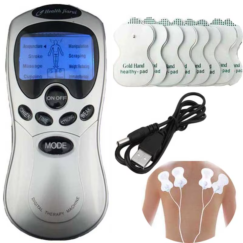 Tens Acupuncture Blue screen electronic Digital Therapy Neck Massager Machine