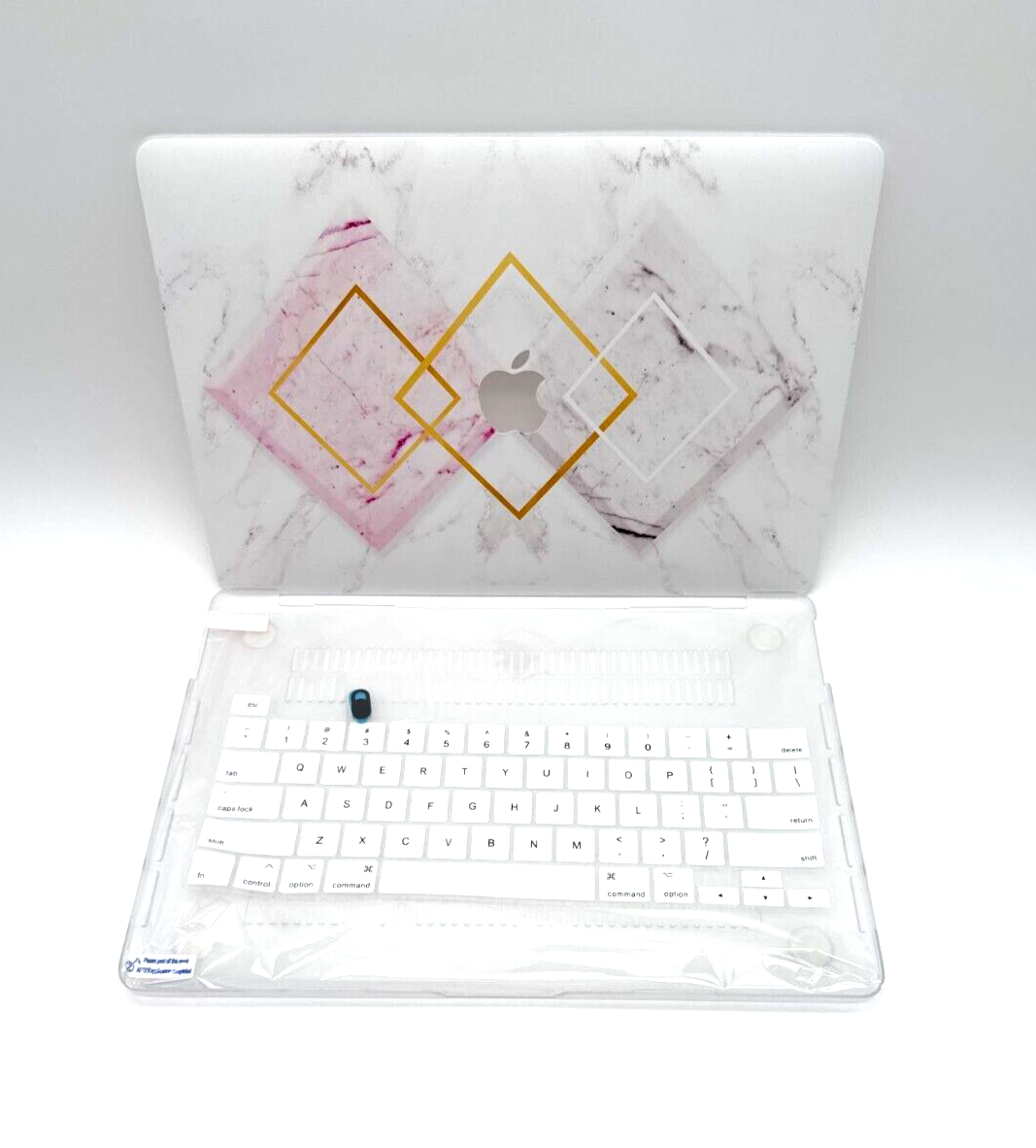 For MacBook New Pro 13" Hard Shell Cover -Marble Pastels w/Keyboard Cover