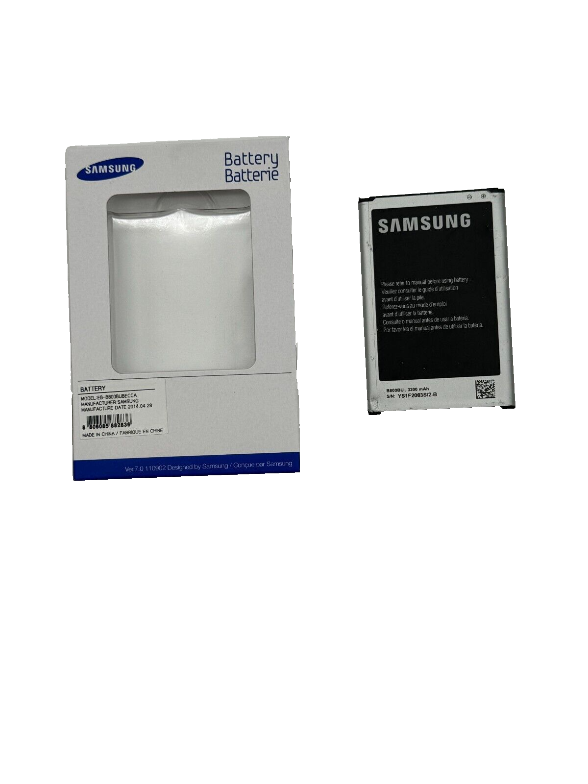 Samsung Battery - SM-N900A, model:EB-B800BUBECCA w/battery case