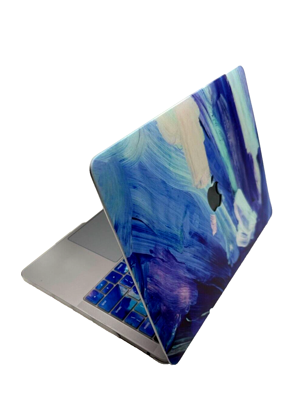 For MacBook New Pro 13" Hard Shell Cover - Paint Stroke Blue w/Keyboard cover