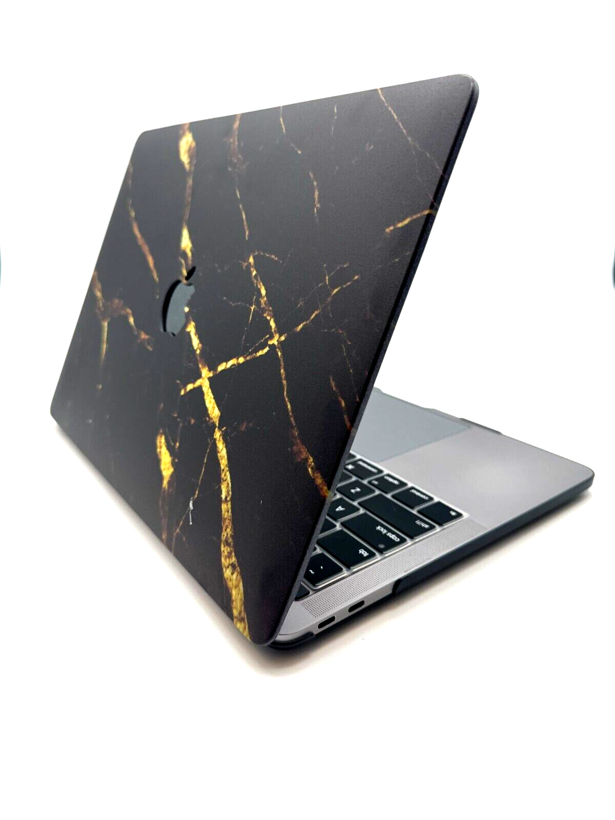 For MacBook New Air 13" Hard Shell Cover - Deep Brown Marble w/Keyboard cover