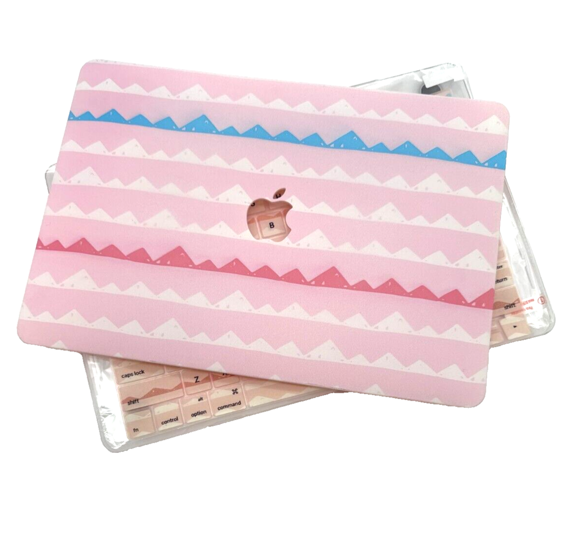 For MacBook New Pro 13" Hard Shell Cover, Mostly Pink - w/Keyboard Skin