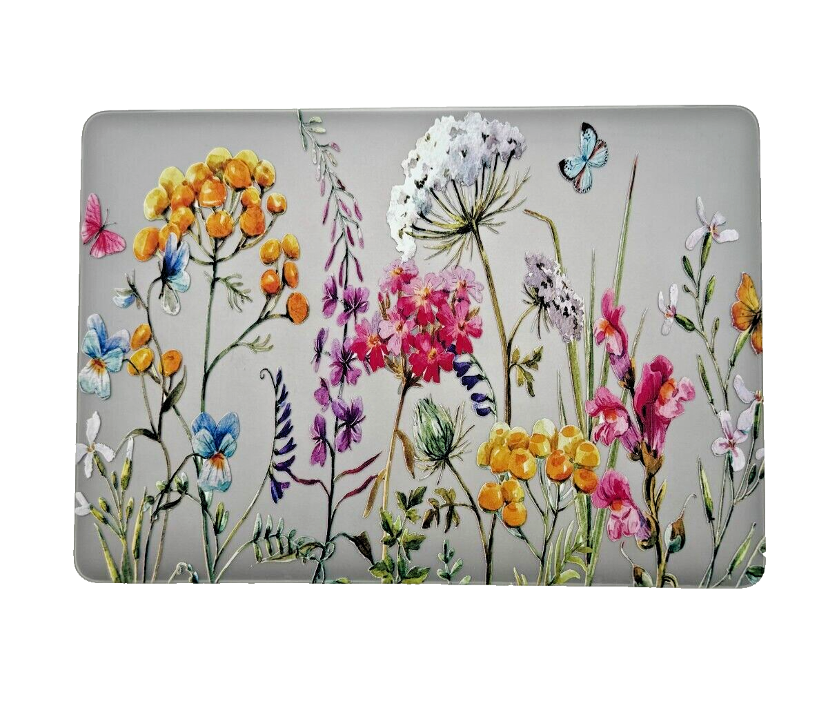 For Mac Book New Air 13 inch - Shell Hard Case Cover Spring Floral Design/Clear