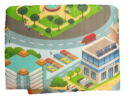 Children's Spill-Proof, Light Foam, Fold - Up, Portable City Play Road Map Pad