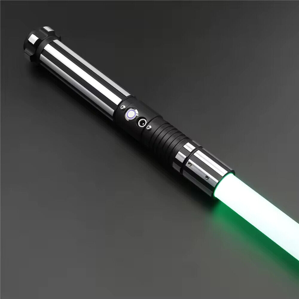 TXQ saber RGB Lightsaber 12 Colors 10 Sounds Dueling Metal Hilt Polycarbonate