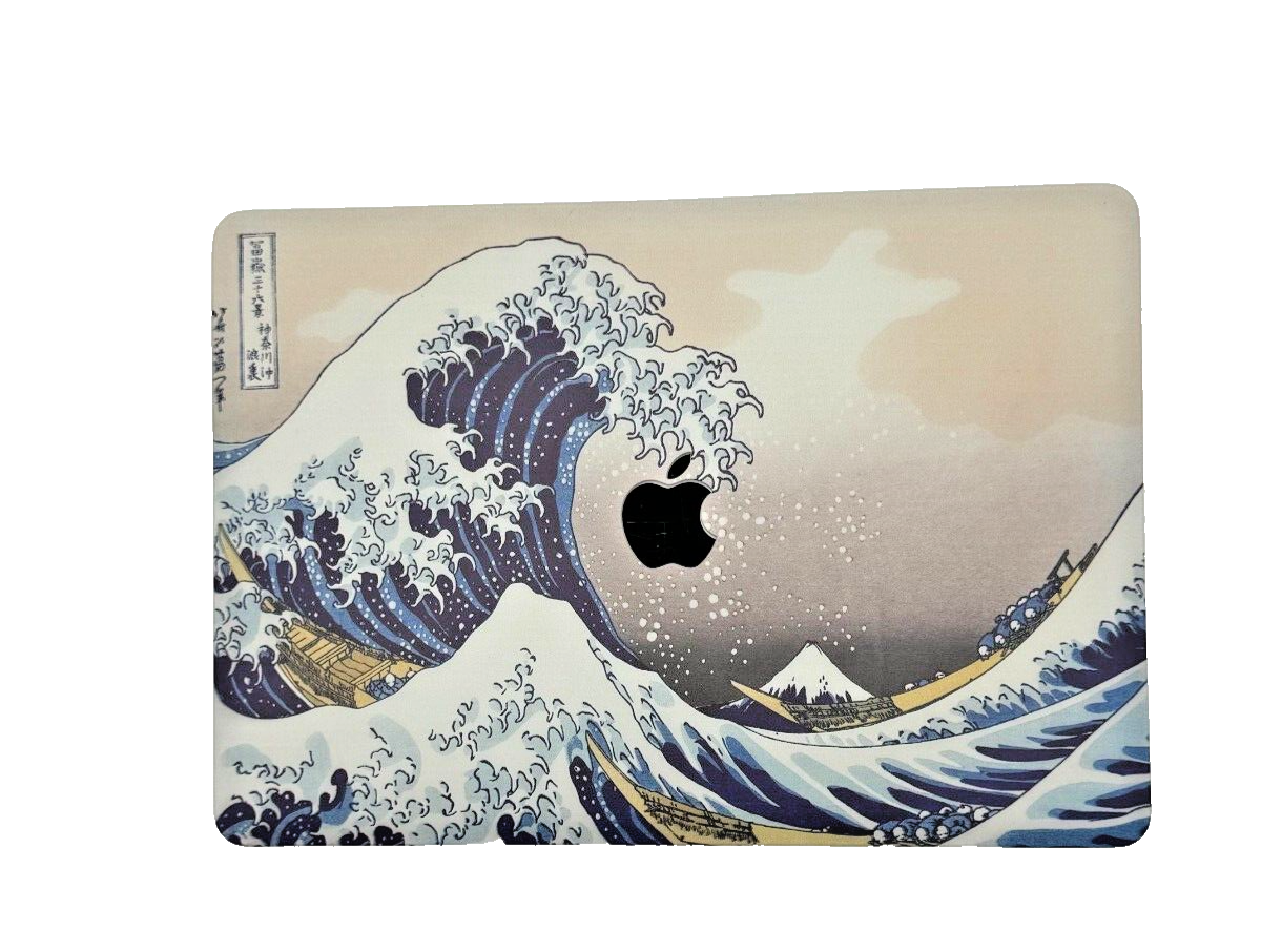 For New Pro 13" Hard Shell Cover - Multicolor- Under the wave w/keyboard skin