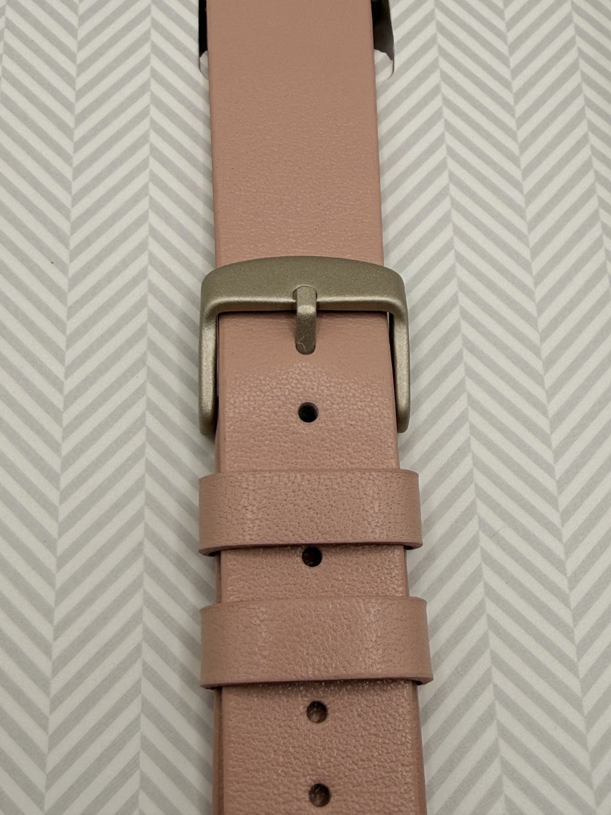 Platinum Genuine Leather Band for FitBit Versa 3 and Fitbit Sense | Pink