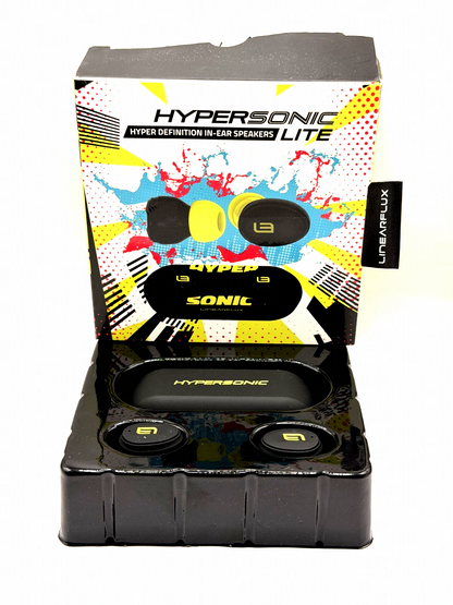 LinearFlux HyperSonic Lite Bluetooth In-Ear Earbuds Black/Yellow Water-Resistant