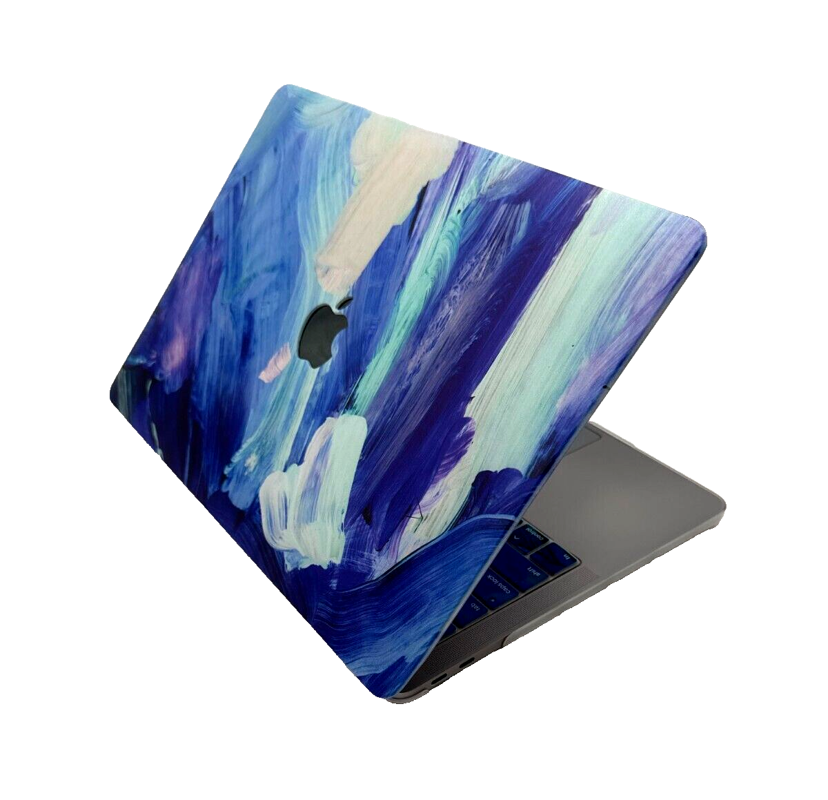 For MacBook New Pro 13" Hard Shell Cover - Paint Stroke Blue w/Keyboard cover