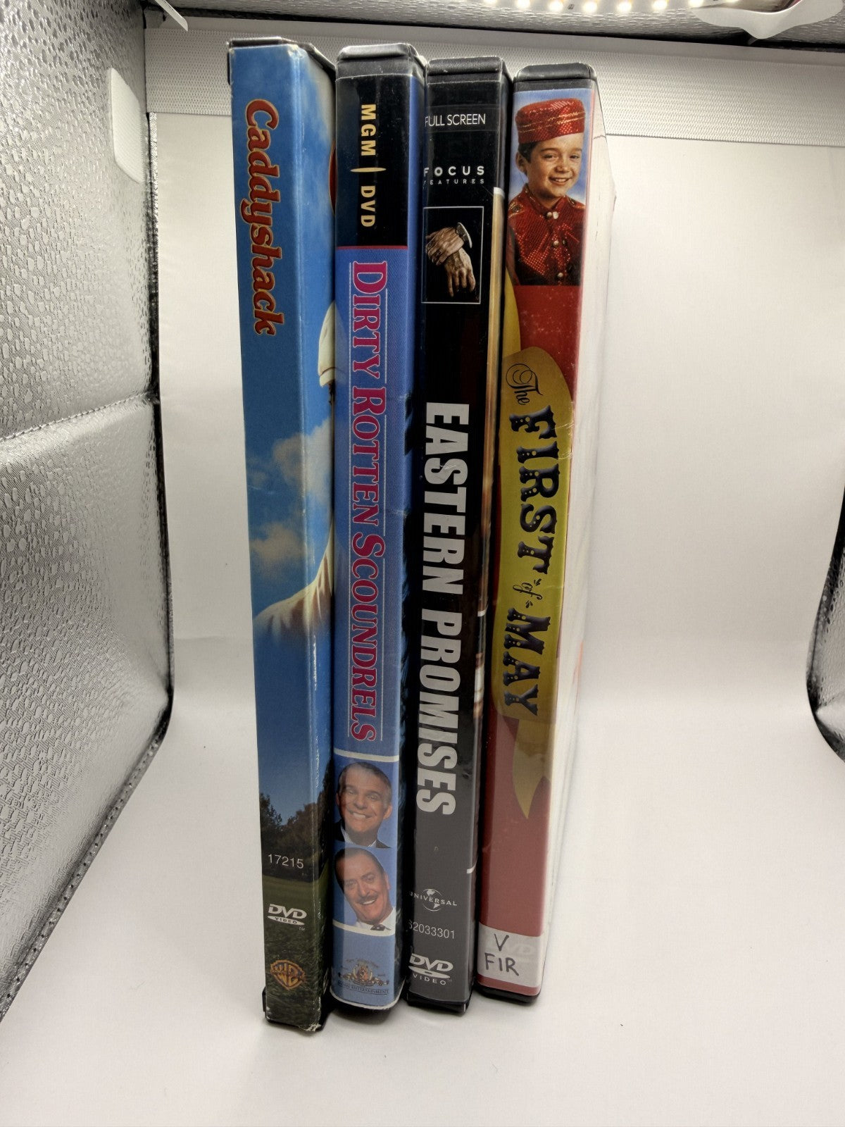 Classic 4-Film DVD Lot – Caddyshack, Dirty Rotten Scoundrels, Eastern Promises