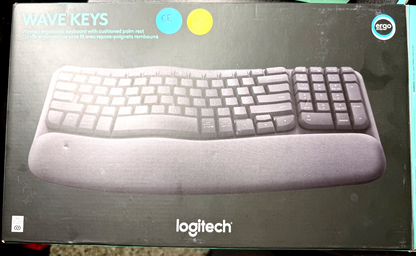 Logitech Wave Keys Wireless Ergonomic Keyboard - Graphite US English | Read Desc