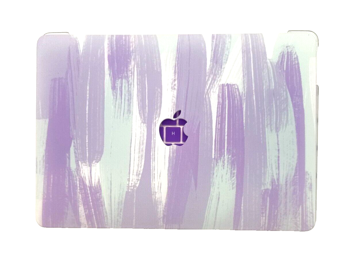 For MacBook New Pro 13" Hard Shell Cover - Paint Stroke Purple w/Keyboard Cover