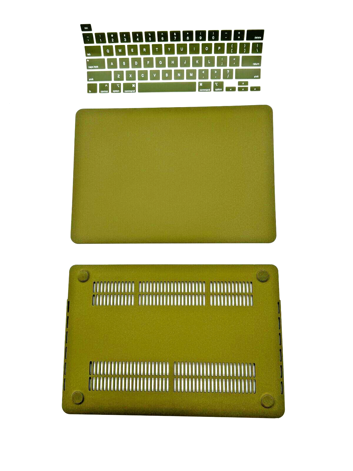 For New Pro 13" Hard Shell Cover - Olive Green w/keyboard skin