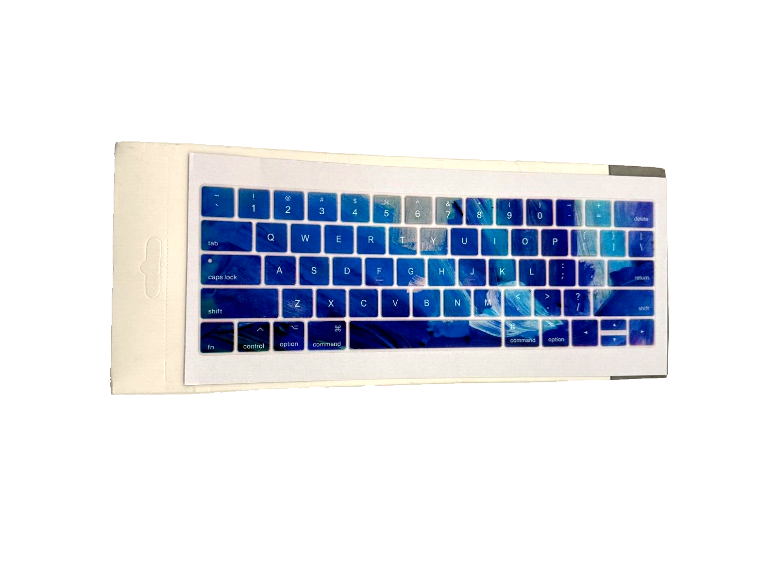 Crystal Guard MB - Thinnest & Clearest Keyboard Protector - Paint Stroke Blue