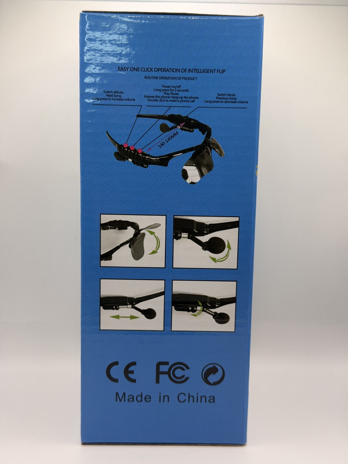 Bluetooth Glasses Smart Music Glasses | Stereo, Noise Cancel | Black Lenses