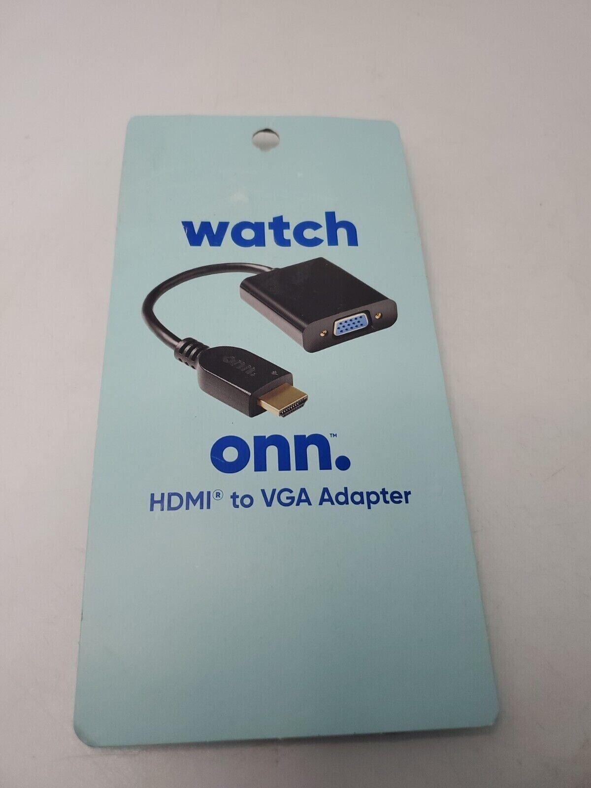 Watch Onn HDMI To VGA Adapter For Projectors Laptops Monitors Black