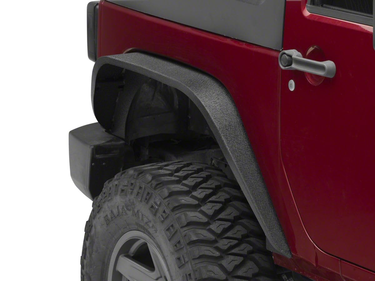 Barricade Slim Fender Flares; Front Compatible with 07-18 Jeep Wrangler JK