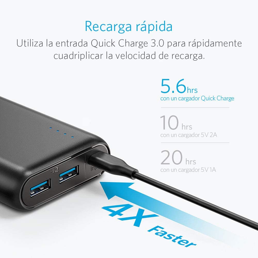 Anker PowerCore 20000 mAh Ultra-High Capacity Portable Battery Charger, 92+ Hrs
