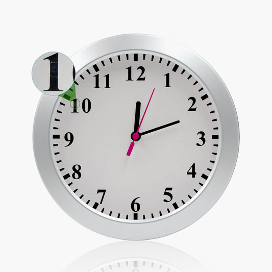 Clock with Hidden Spy Camera Detector,Easy to Use for Indoor Security- Black