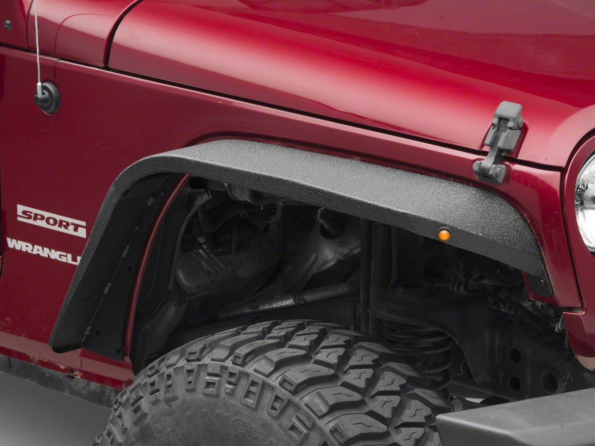 Barricade Slim Fender Flares; Front Compatible with 07-18 Jeep Wrangler JK