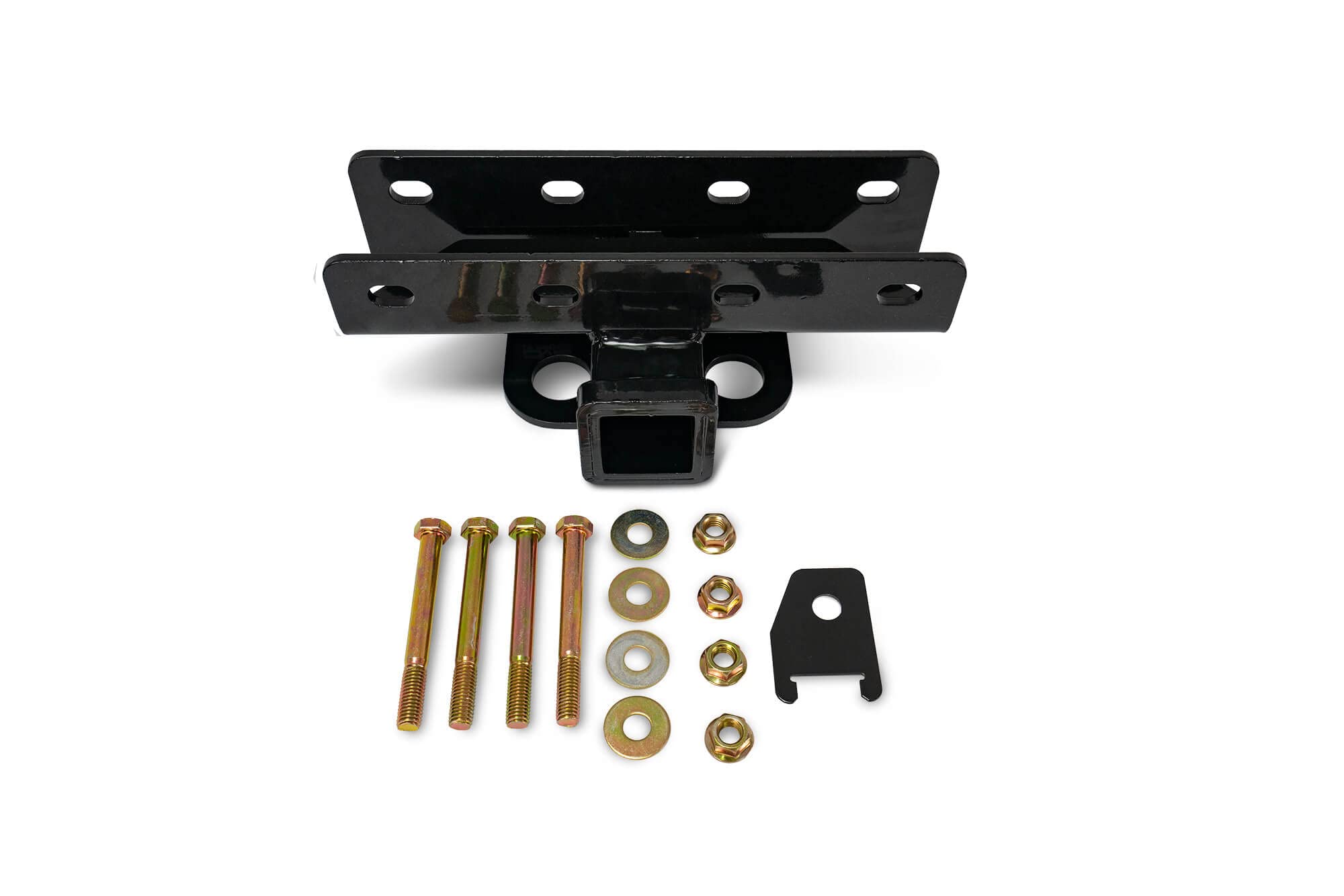 DV8 Offroad Bolt-on 2" Hitch Compatible with Jeep Wrangler JL & JK (2007-Current) | Heavy Duty Factory Frame Mounted | Flat 4-Pin Mount Included | Bolt-on Installation | Black Finish