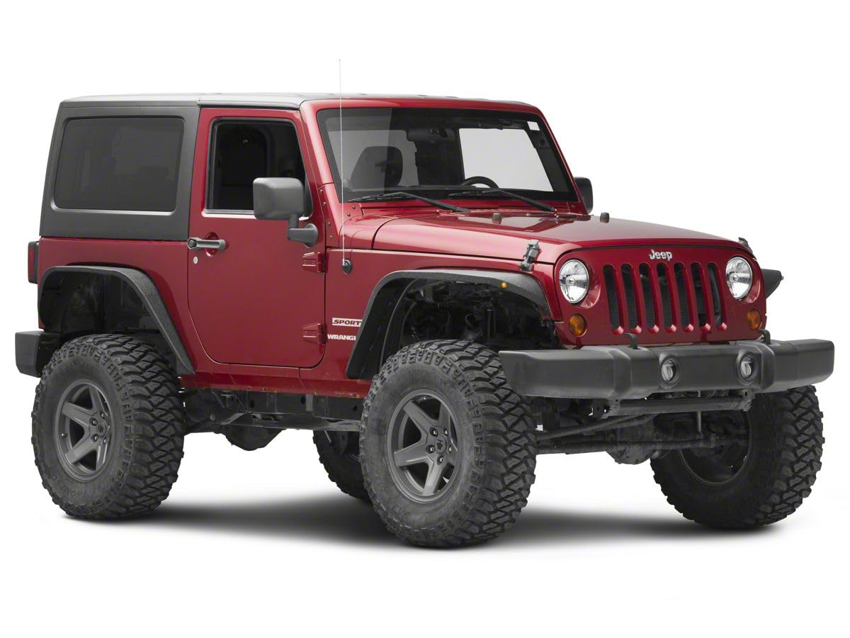 Barricade Slim Fender Flares; Front Compatible with 07-18 Jeep Wrangler JK