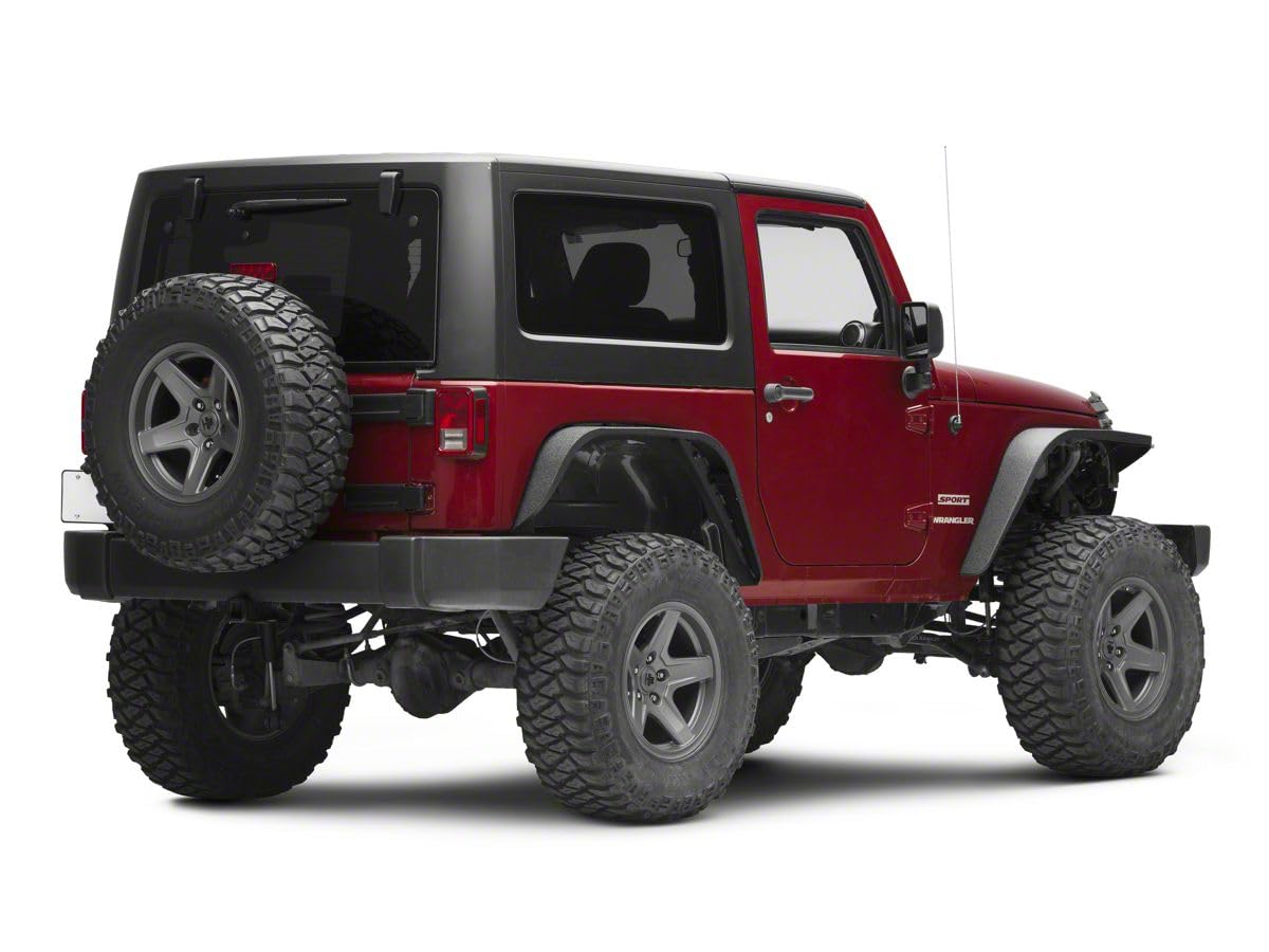 Barricade Slim Fender Flares; Front Compatible with 07-18 Jeep Wrangler JK