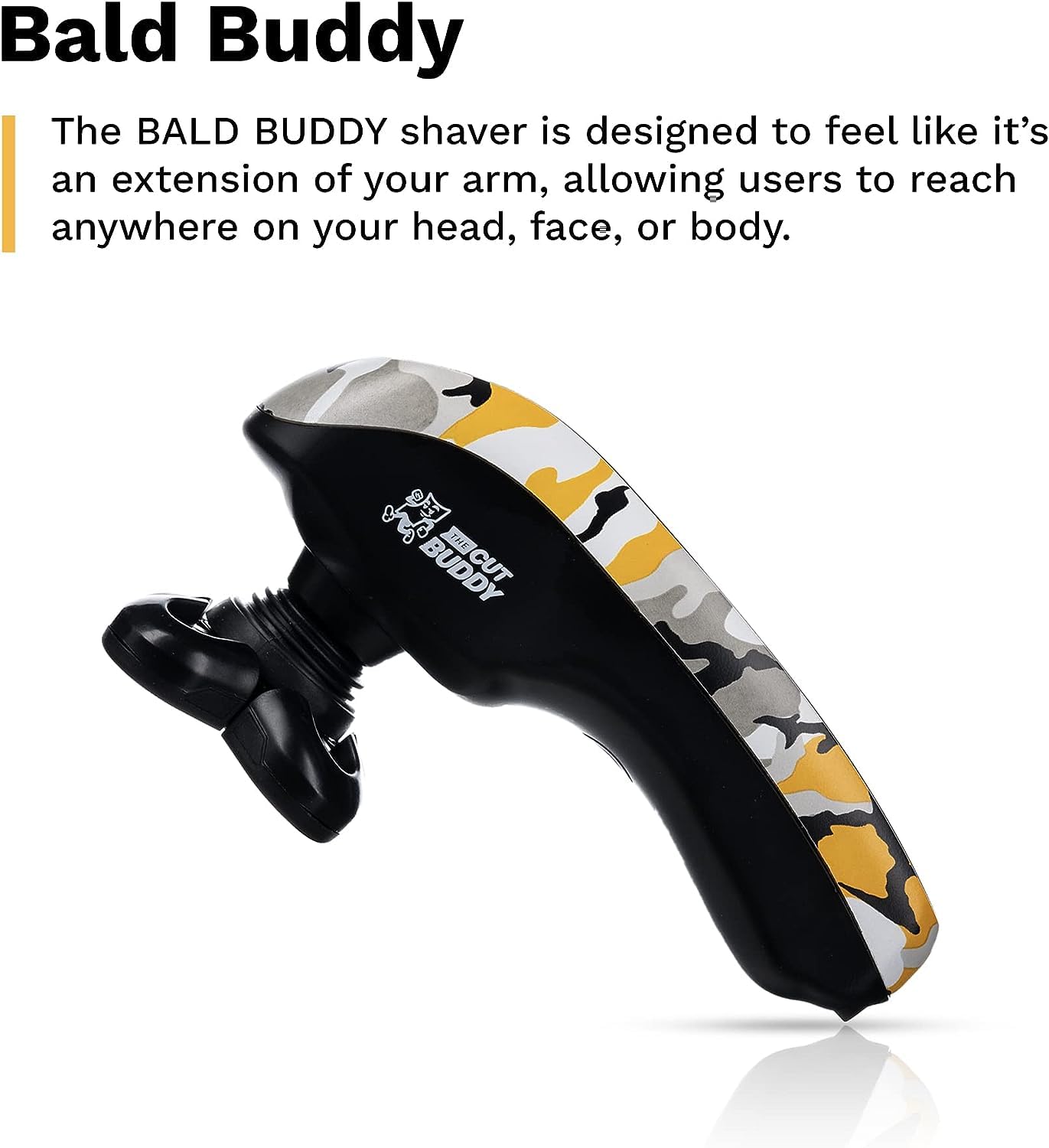 The Cut Buddy Bald Ergonomic Wet & Dry Shaver - For Head Body Back Legs Unisex