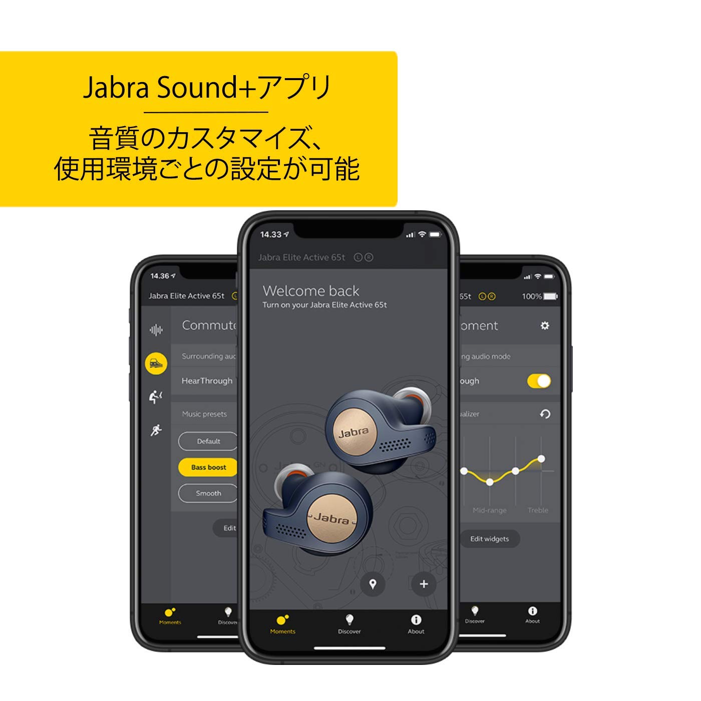 Jabra Elite Active 65t Black True Wireless Sport Earbuds Black-NOT IN OG PACKAGE