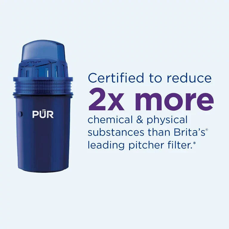 PUR 7 Cup Pitcher Filtration System, PPT700W, Blue/White