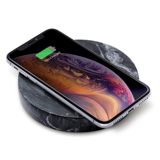 High-power charger ~ Wireless Charging Stone for Smartphone, Marble Black