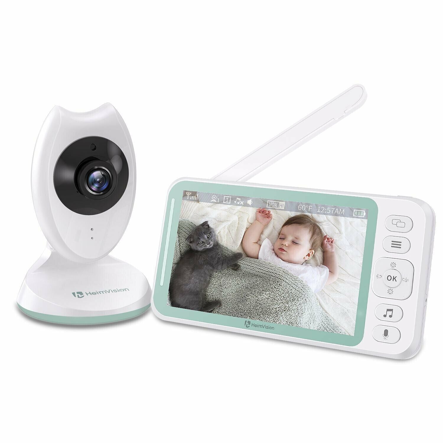 Heimvision HM132C Video Baby Monitor with Camera and Audio, 4.3" Split Screen