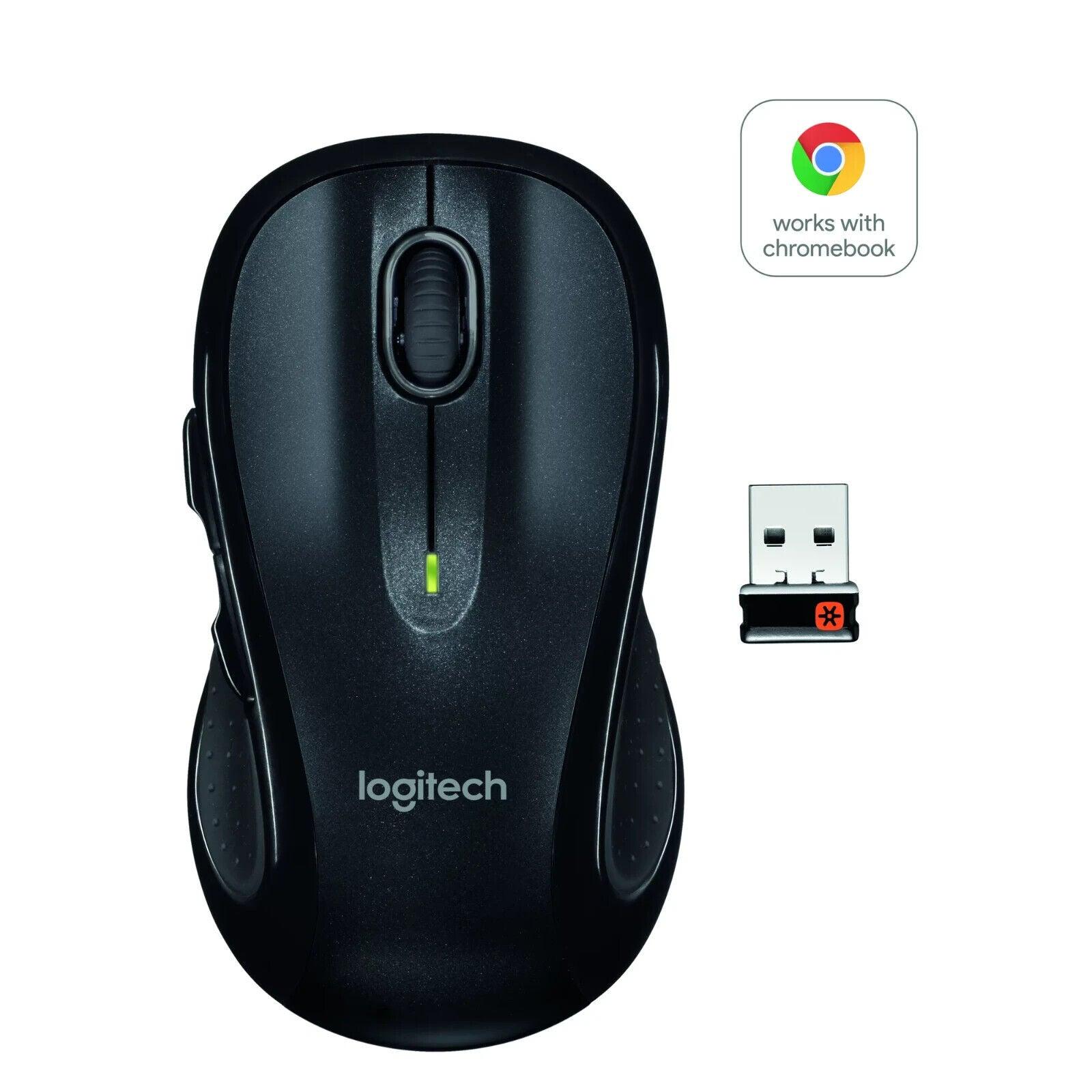 Logitech 910-005486 2.4 GHz Advanced Full-Size Wireless Mouse - Black