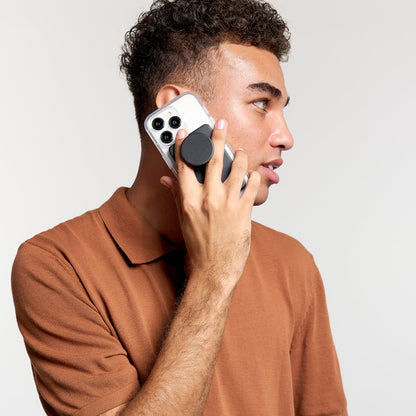 PopSockets Phone Wallet with Expanding Phone Grip, Phone Card Holder - Black