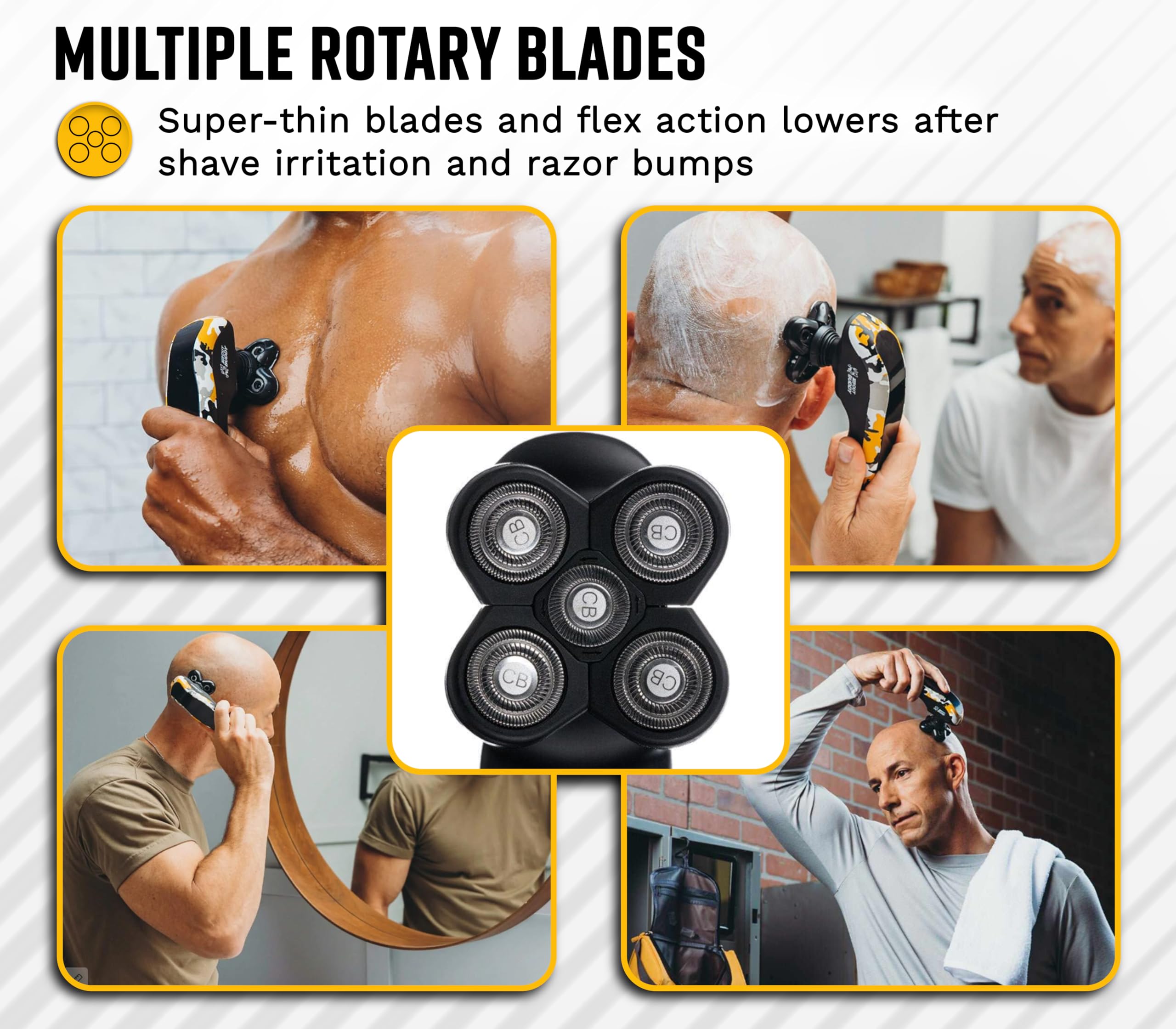 The Cut Buddy Bald Ergonomic Wet & Dry Shaver - For Head Body Back Legs Unisex