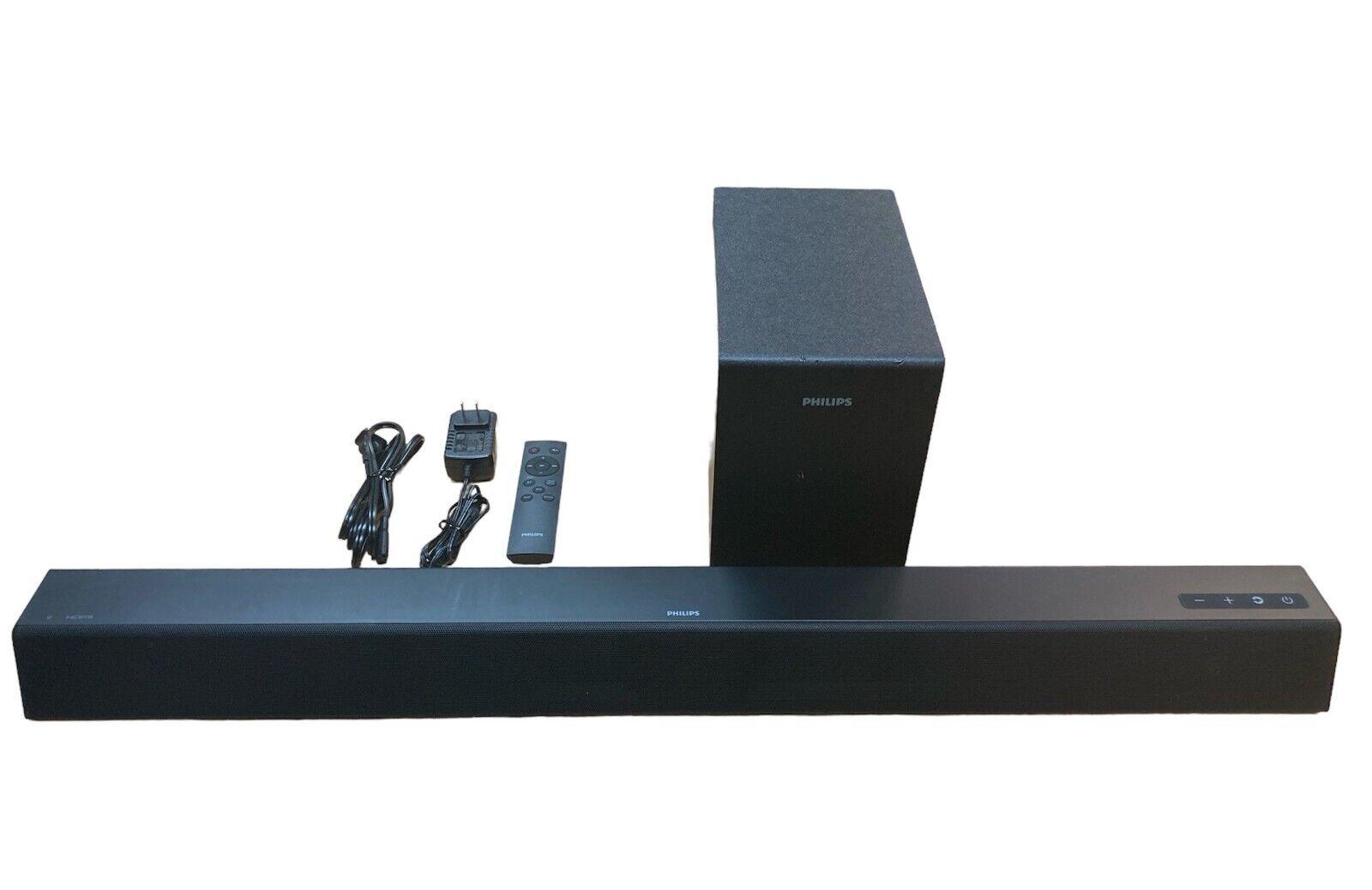 Philips TAB5305/37 2.1 Channel Sound Bar Speaker with Wireless Subwoofer, Black