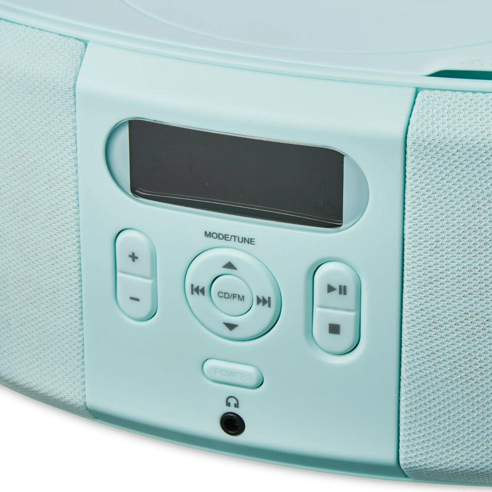 Groove Onn Portable CD/CD-R/RW Boombox w/ Digital FM Radio Aqua