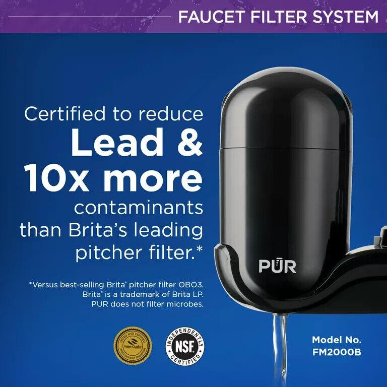 PUR Faucet Filtration System Black Filter Mount FM2000B Easy Attach - NO FILTER