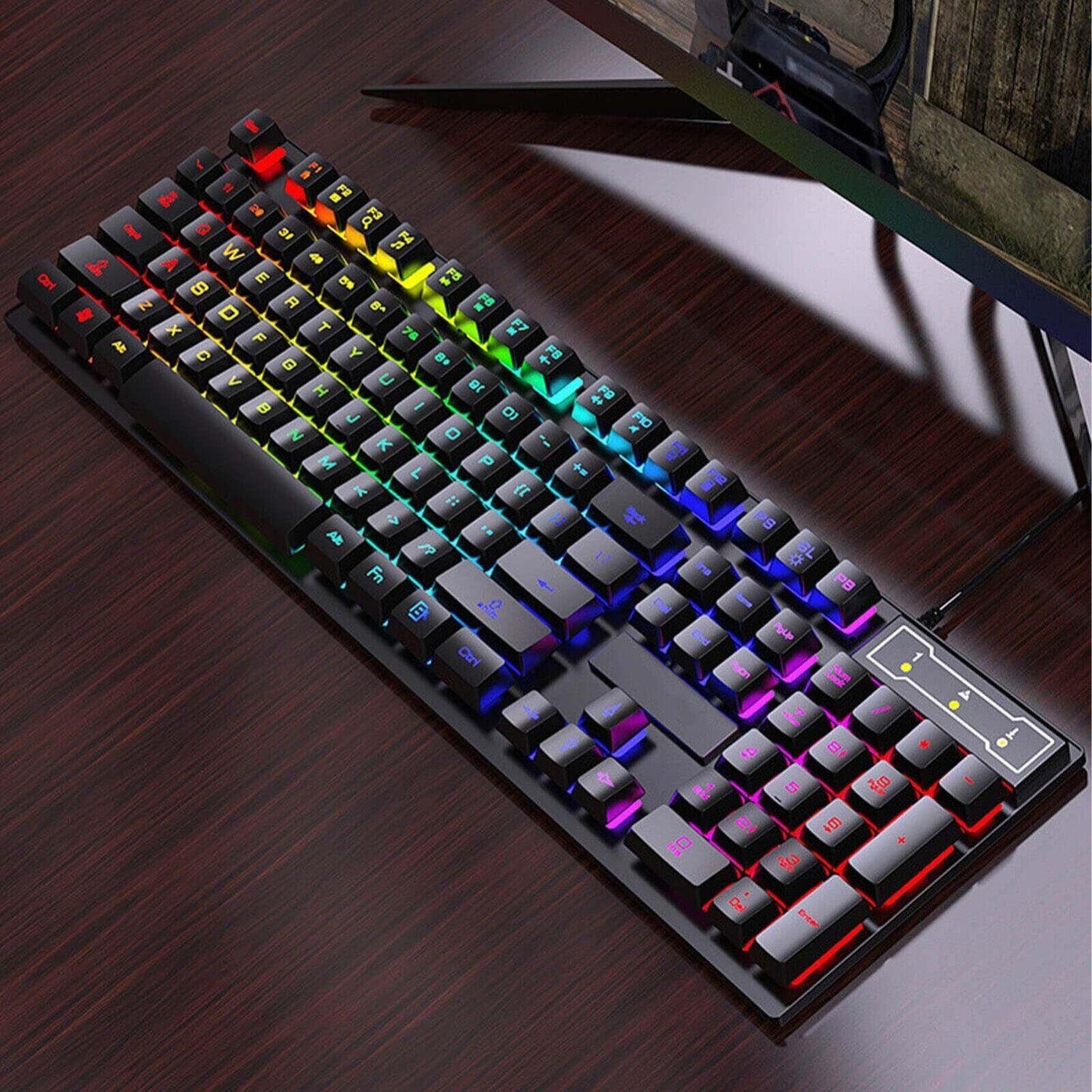 FOREV Keyboard, Wired RGB Backlit Computer Keyboard FV-Q305S (NO MOUSE)
