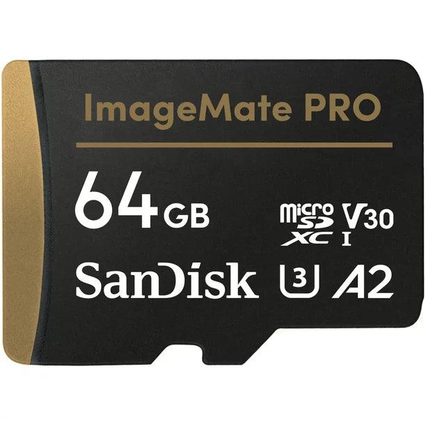 Sandisk SDSQUA4-064G-AW6KA 64GB ImageMate MicroSDXC UHS-I Memory Card W/ Adapter