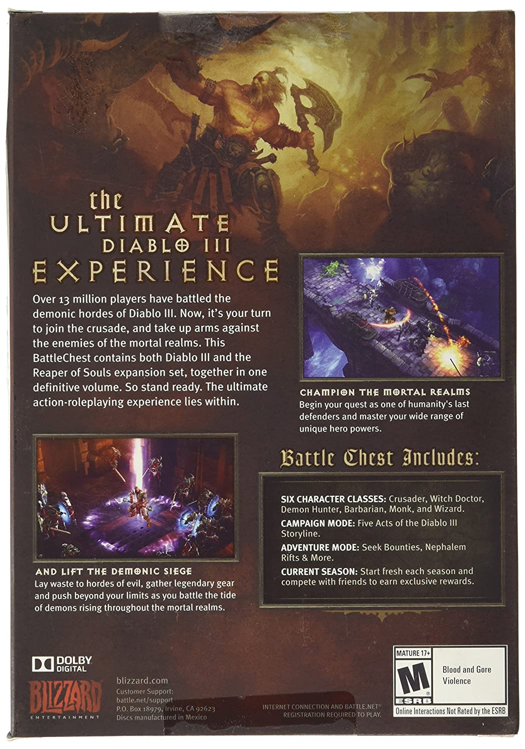 Diablo III: Battle Chest & Expansion Set (Windows/Mac, 2016)