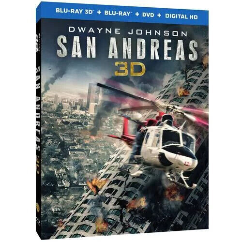San Andreas 3D Movie (Blu Ray 3D, Blu Ray, DVD, Digital) Dwayne Johnson