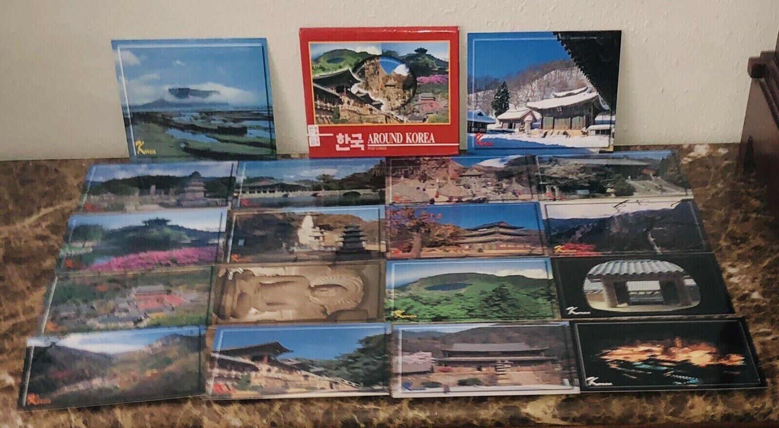 Around Korea Colorful Scenic Photo Style Post Cards Set of 18 NEW, UNUSED (2004)