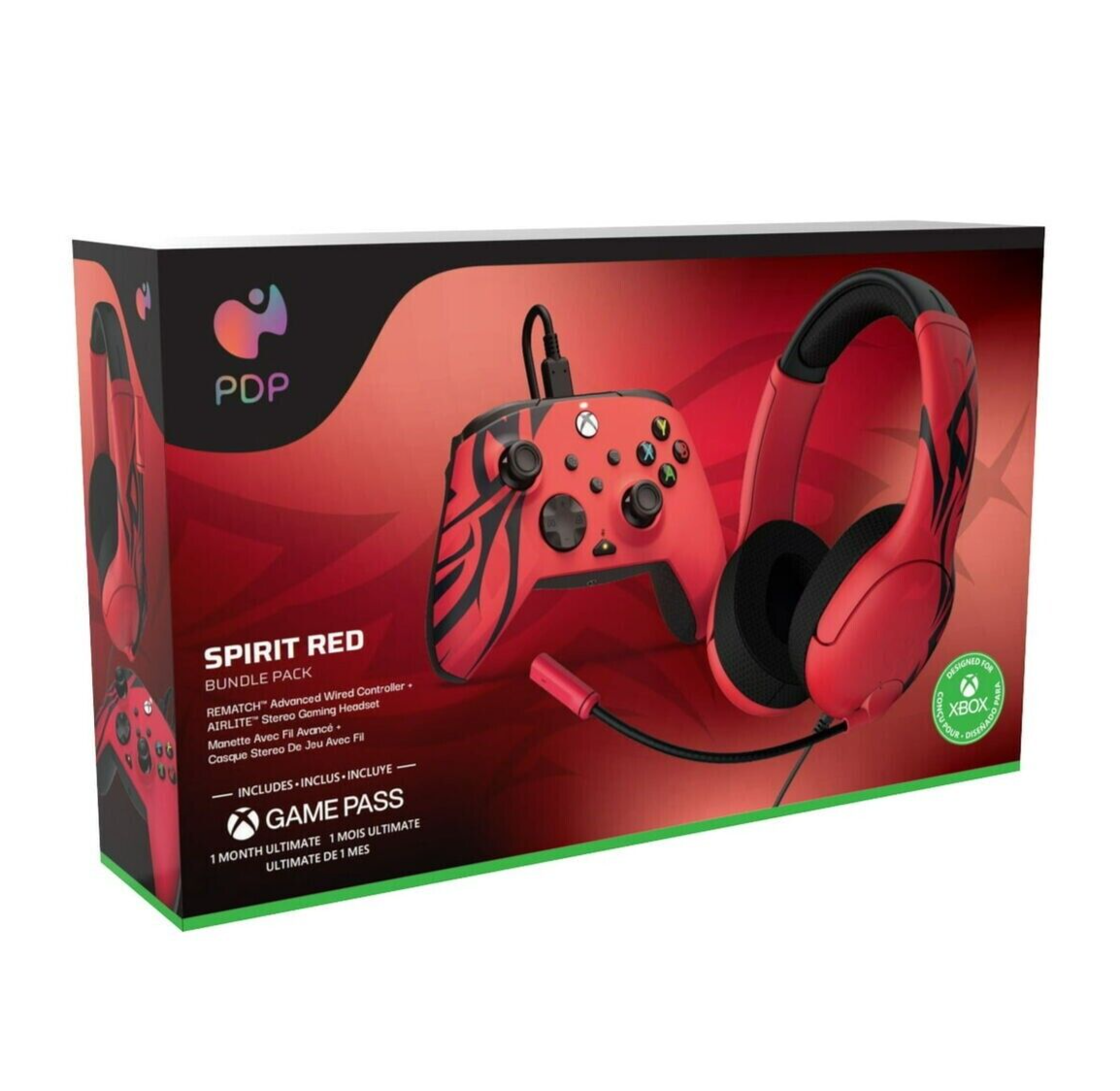 PDP Rematch Advanced Gaming Wired Controller & Airlite Stereo Gaming Headset