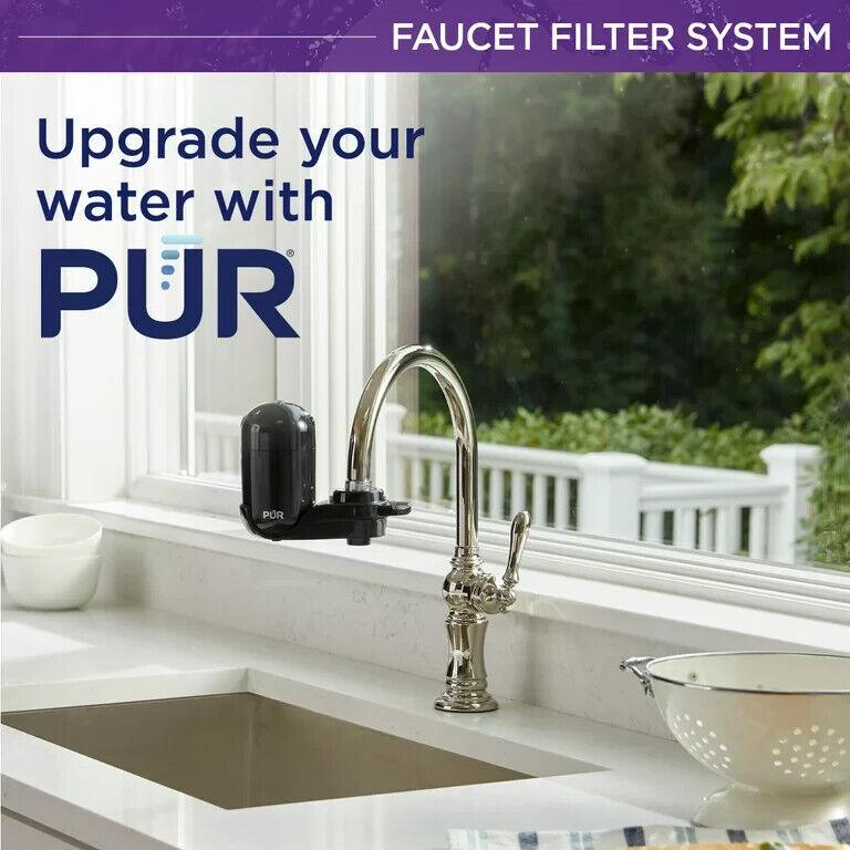 PUR Faucet Filtration System Black Filter Mount FM2000B Easy Attach - NO FILTER