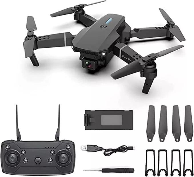 E88 Pro 4K HD Dual Camera RC WiFi Portable Wide Angle Foldable Quad Drone - NEW