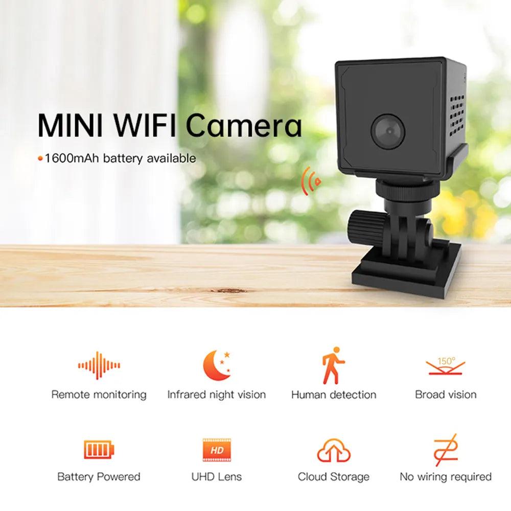 Security Camera 1080P Wireless Mini Small WiFi Nanny Camera for Home Indoor with Live Feed Motion Detection IR Night